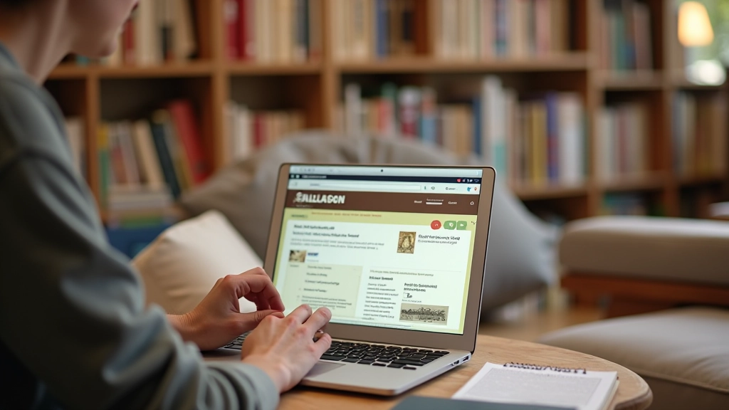 Parent utilisant Gallica sur un ordinateur