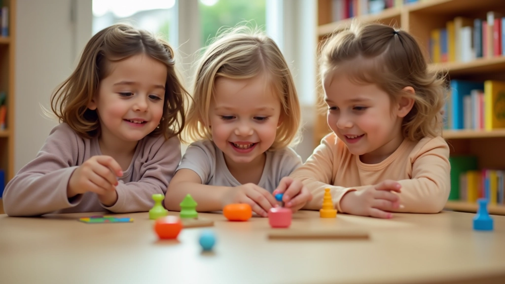 Enfants jouant avec des jouets à la ludothèque